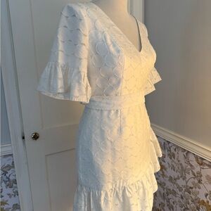 C/MEO Collective Cream Textured Mini Dress NWT